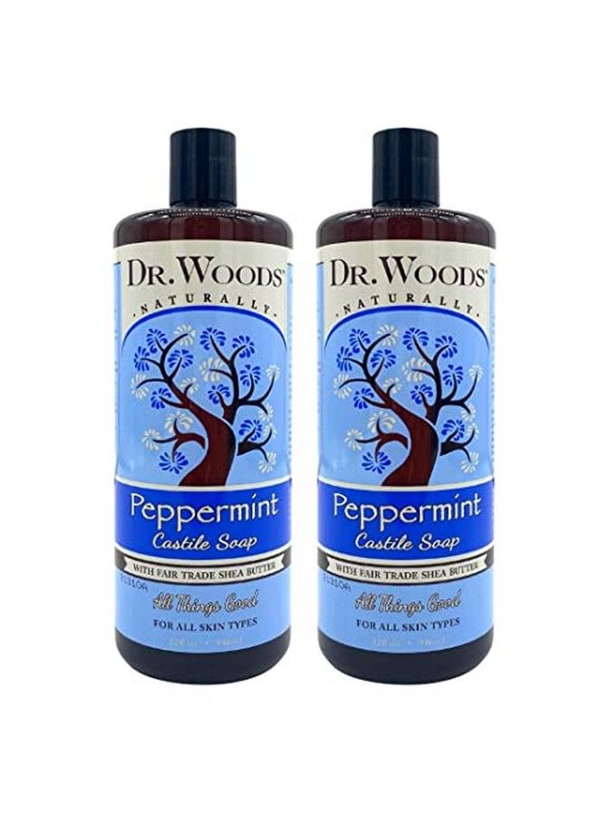 Dr. Woods Pure Peppermint Liquid Castile Soap With Organic Shea Butter 32 Ounce (Pack Of 2) - Image 1