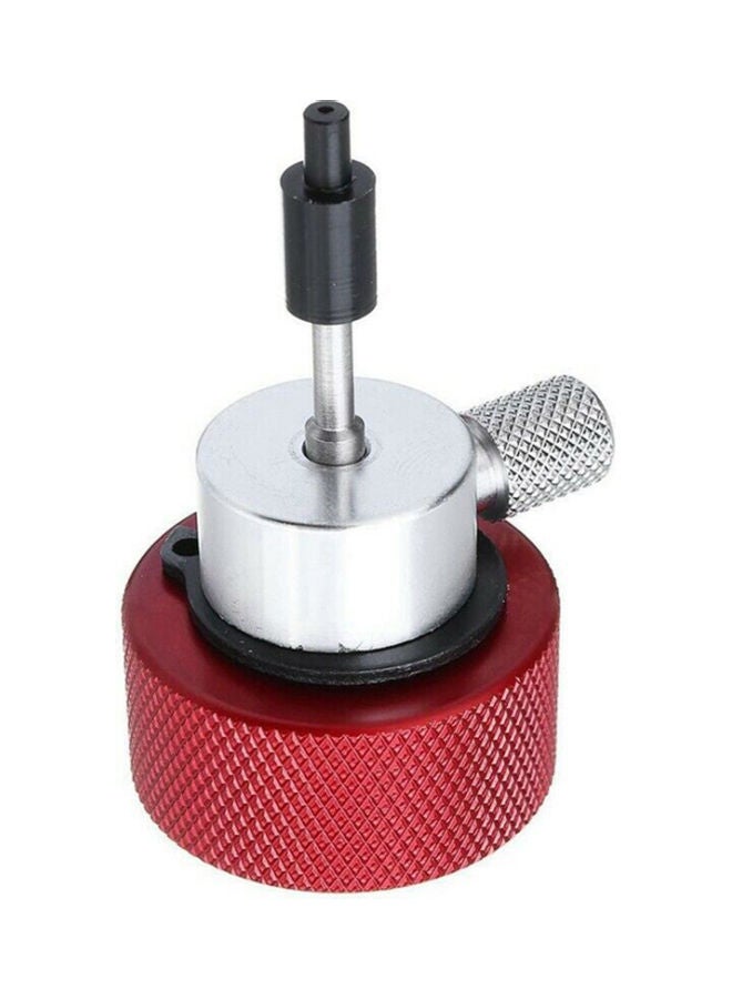 نيبمينينت محول تعبئة لخزان البروبان مع منفذ زيت فضي / أسود أحمر 6 x 4سم