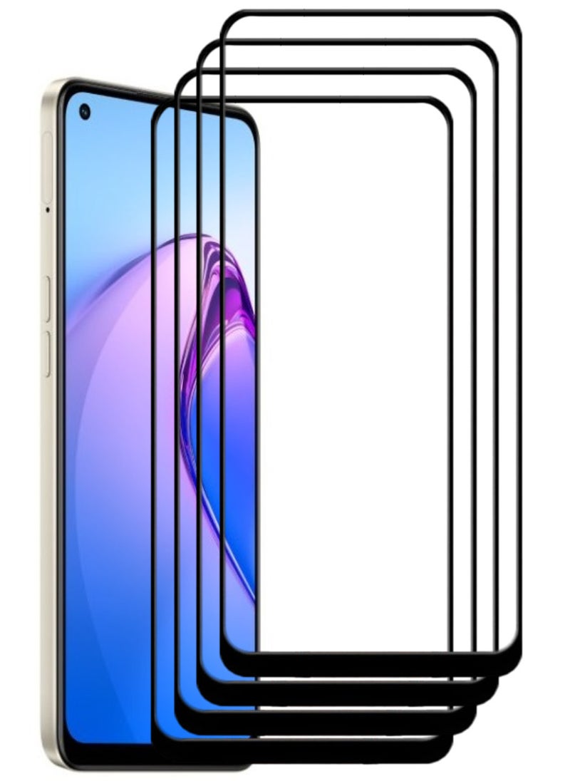 ACLIX 4 Pieces Antistatic ESD Dustproof Premium Quality High Definition Tempered Glass Screen Protector Designed For Oppo Reno8 Z - Image 1