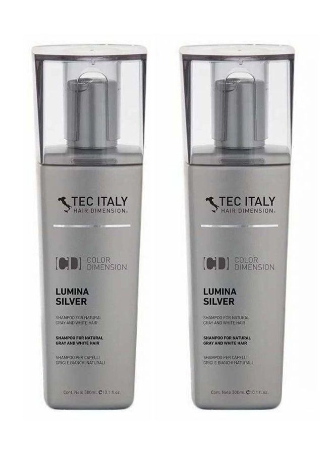 Tec Italy Lumina Silver Shampoo for Natural Gray and White Hair 101 oz Pack of 2 - Image 2
