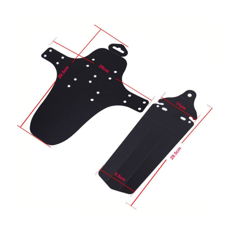 Ultra Thin Adjustable Plastic Bike Mudguard Set Front and Rear for Mountain Bikes - Image 3