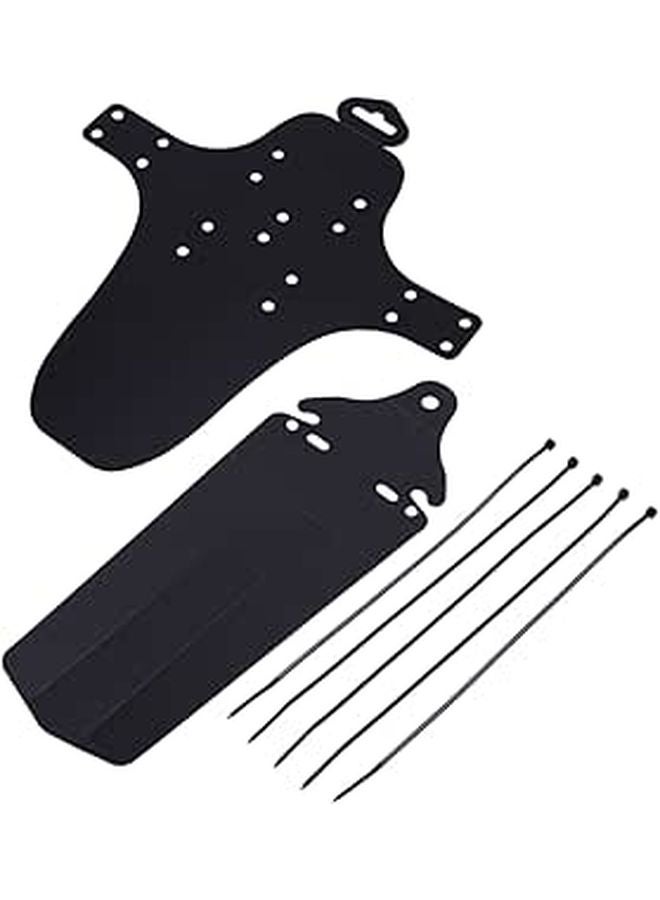 Ultra Thin Adjustable Plastic Bike Mudguard Set Front and Rear for Mountain Bikes - Image 1