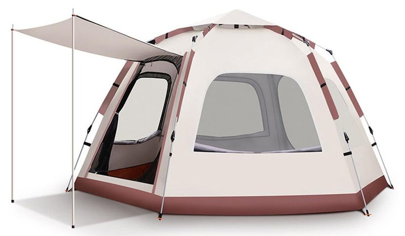 Arabest Camping Tent 5-8 Persons, Pop Up Tents Removable Instant Tent 2 Door Breathable Waterproof UV Protection, Family Dome Tent for Family Outdoor Sports Travel Picnic with Carrying Bag - Image 1