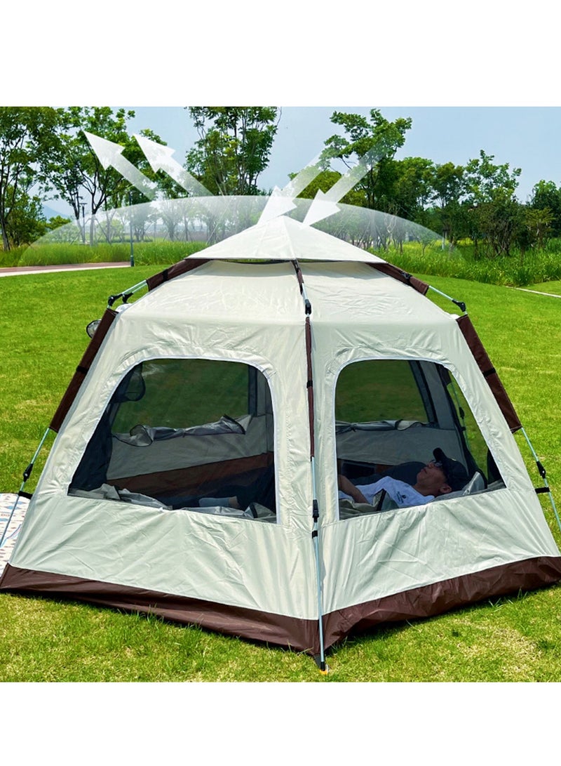 Arabest Camping Tent 5-8 Persons, Pop Up Tents Removable Instant Tent 2 Door Breathable Waterproof UV Protection, Family Dome Tent for Family Outdoor Sports Travel Picnic with Carrying Bag - Image 3