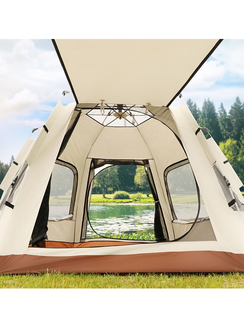 Arabest Camping Tent 5-8 Persons, Pop Up Tents Removable Instant Tent 2 Door Breathable Waterproof UV Protection, Family Dome Tent for Family Outdoor Sports Travel Picnic with Carrying Bag - Image 5