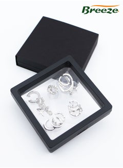Breeze Set of 5 women's jewelry  C-Shaped Ear Cuff, silver personalized trendy and cool piercing-free earrings  - Image 5