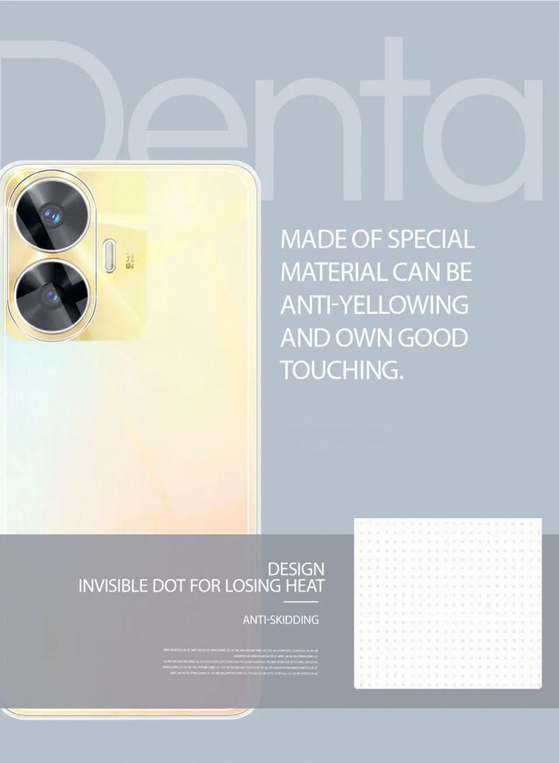 Techie Realme C55 TPU Soft Corner Ultra Slim Clear Case Shockproof Anti Fingerprint Transparent Protective Back Cover - Image 5