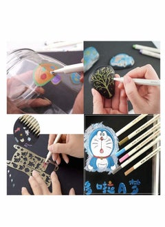 Y&D Metallic Marker Pens, 10 Colors Hard Fine Tip Markers for Black Paper, Card Making, Rock Painting, Scrapbooking Crafts, DIY Photo Album, Glass, Plastic, Wood, Stone  - Image 3