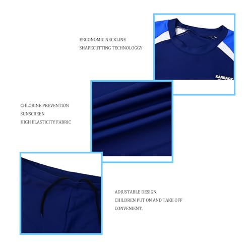 karrack Boys Two Piece Rash Guard Swimsuit Kid Water Sport Short Swimsuit UPF 50+ Sun Protection Bathing Suits - Image 5
