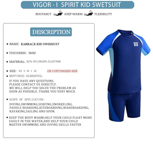 karrack Boys Two Piece Rash Guard Swimsuit Kid Water Sport Short Swimsuit UPF 50+ Sun Protection Bathing Suits - Image 3