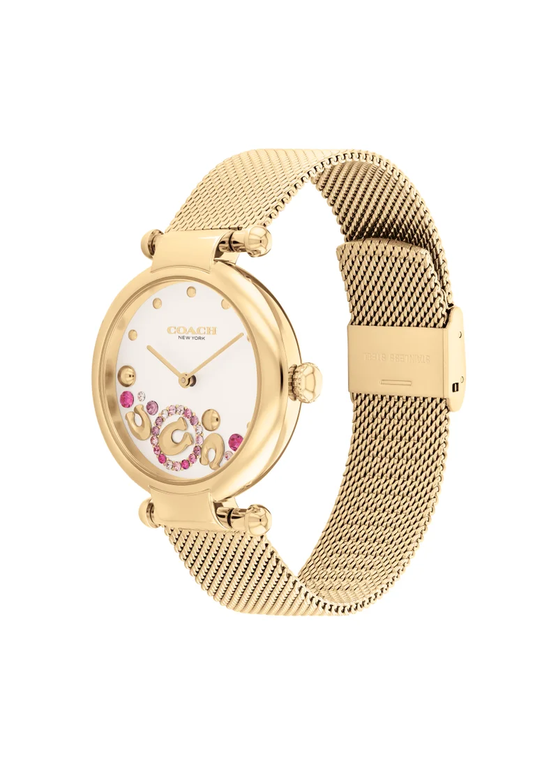 COACH Cary Mesh Strap Analog Watch