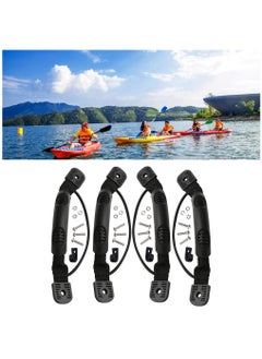 SYOSI Kayak Handle Carry Handles Mount Paddle with Screws and Bungee Cord, Canoe Boat Side Mount Carry Handle, Kayak Carry Handle, Ocean, Rowing Tool, Pescador, Emotion Kayaks Suitcase, 4 Pcs  - Image 1