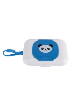 Travel Wipes Case Portable Refillable Baby Wipes Dispenser Wet Wipes Container For On The Go(Blue)