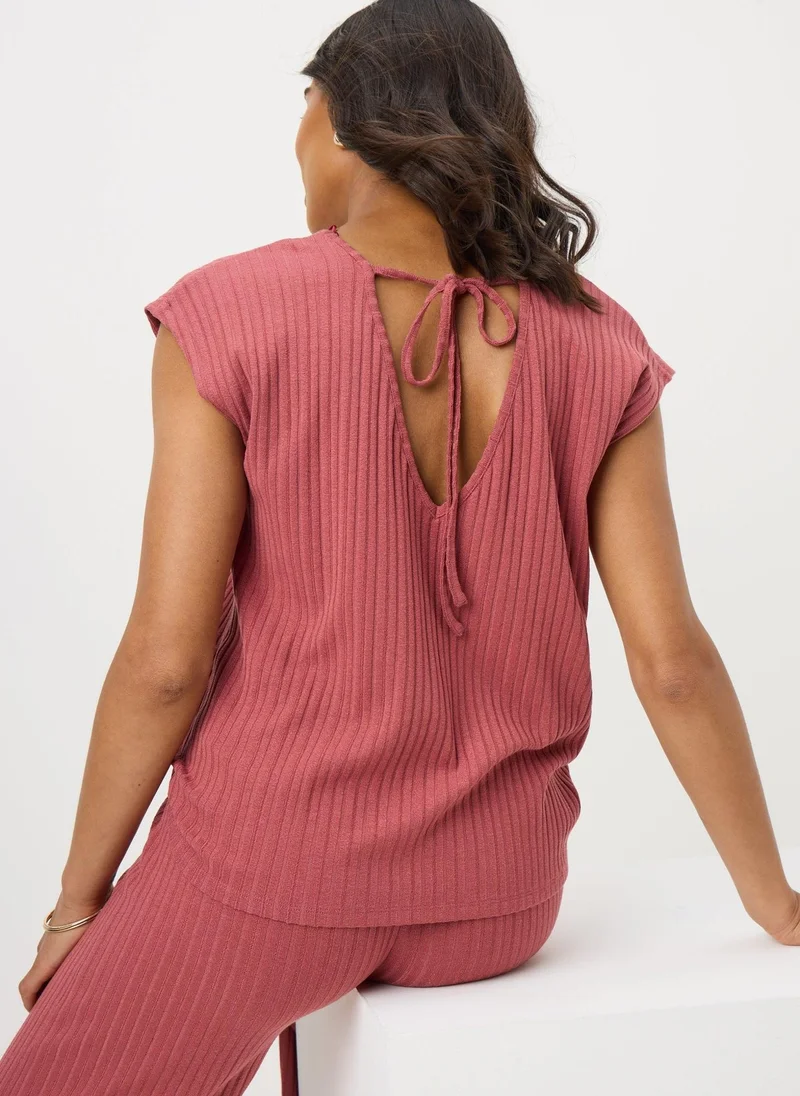 Matalan Rust Ribbed Co-Ord Vest