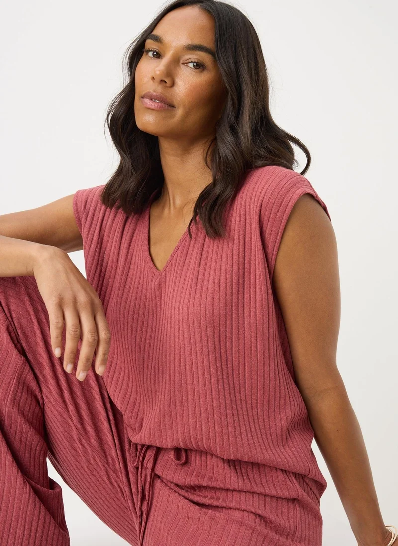 Matalan Rust Ribbed Co-Ord Vest