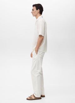 Mango Man Pinstripes Regular Fit Shirt  - Image 3