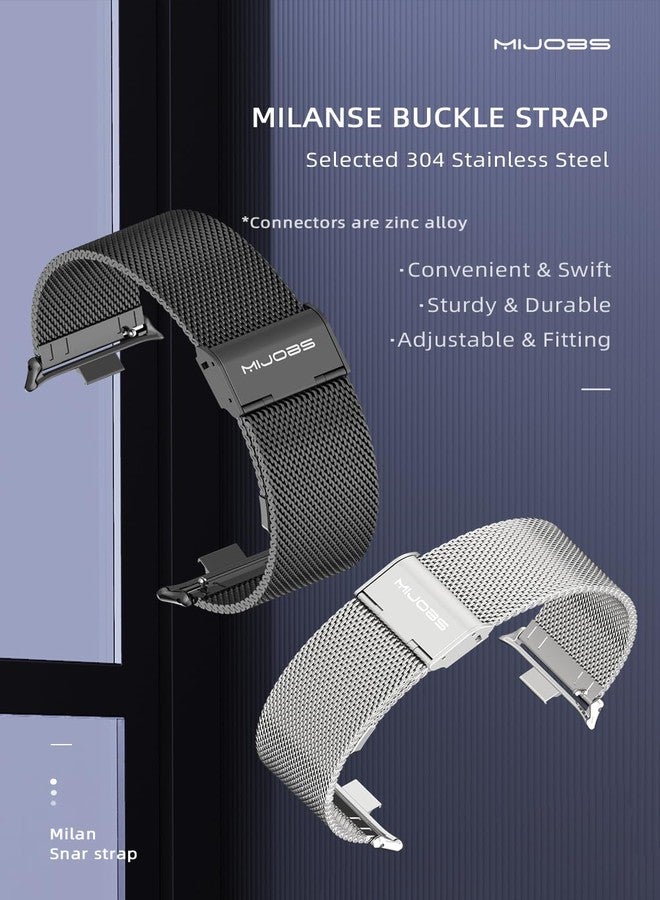 MIJOBS Redmi Watch 5/Mi Smart Band 9 Pro Replacement Strap Metal Bands, Mi Band 8 Pro Adjustable Length Flexible Unisex wristband Compatible with Redmi Watch 4 - Image 5