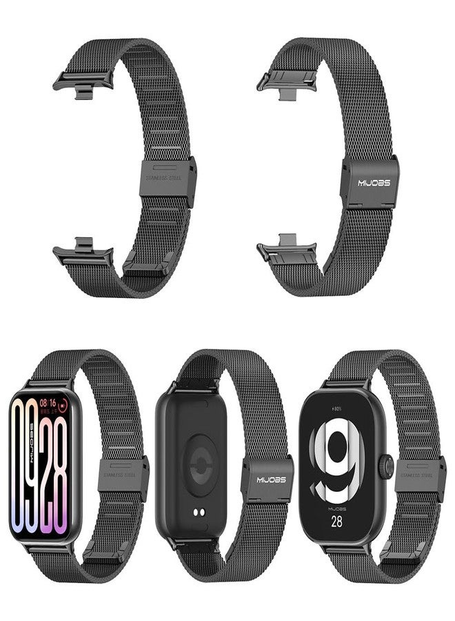 MIJOBS Redmi Watch 5/Mi Smart Band 9 Pro Replacement Strap Metal Bands, Mi Band 8 Pro Adjustable Length Flexible Unisex wristband Compatible with Redmi Watch 4 - Image 2