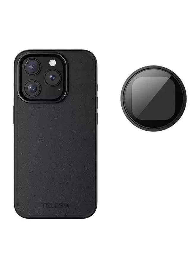 TELESIN Magnetic Circular Polarizers Filter, 58 MM Phone CPL Filter + Magnetic Phone Case for iPhone 15 Pro, Mutil Resistant Coated Super Slim CPL Lens Filtter with HD Optical Glass for iPhone  - Image 1