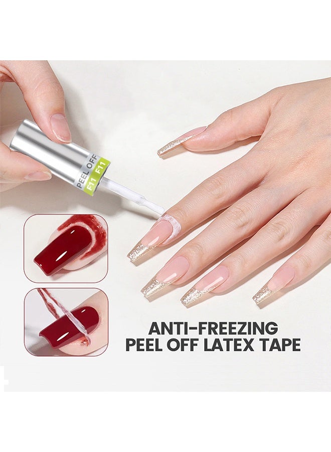 Born Pretty Functional Nail Gel, Latex Tape Peel Off,  Liquid Latex for Nails, Nail Peel Off Cuticle Guard for Nail Polish，with Plastic Nail Stick Nail Art Liquid Latex Tape Cuticle Protectors 15ml - Image 2
