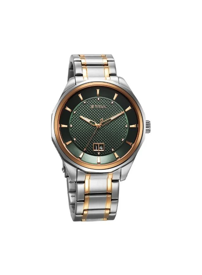تيتان Men's Stainless Steel Analog Watch 1829KM06 - 42 mm
