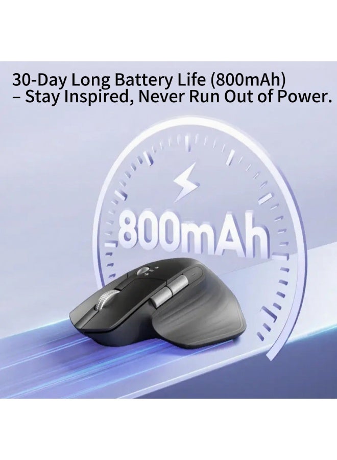 M3 Elite Upgraded ergonomic mouse, wireless Bluetooth, office light sound button charging, compatible with Apple Mac, Huawei Matebook laptops, Inkstone Black - Image 3