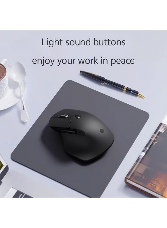 M3 Elite Upgraded ergonomic mouse, wireless Bluetooth, office light sound button charging, compatible with Apple Mac, Huawei Matebook laptops, Inkstone Black - Image 5