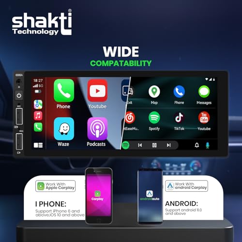Shakti Technology RideWave 2-in-1 Wireless Carplay Adapter – Wireless Carplay & Android Auto, Bluetooth Connectivity, Only for Cars with OEM Installed Wired Android Auto/CarPlay - 6 Months Warranty - Image 5