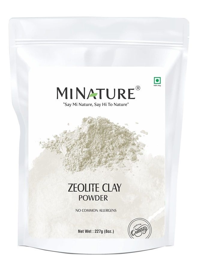 minature Zeolite Clay powder by mi nature | Zeolite clay | 227g(8 oz) | Absorbs excess oil | Skincare face masks, face scrubs, and body cleansers |Repair Damaged Hair | Vegan | 100% Natural - Image 1