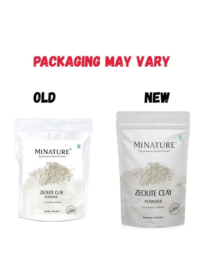 minature Zeolite Clay powder by mi nature | Zeolite clay | 227g(8 oz) | Absorbs excess oil | Skincare face masks, face scrubs, and body cleansers |Repair Damaged Hair | Vegan | 100% Natural - Image 2