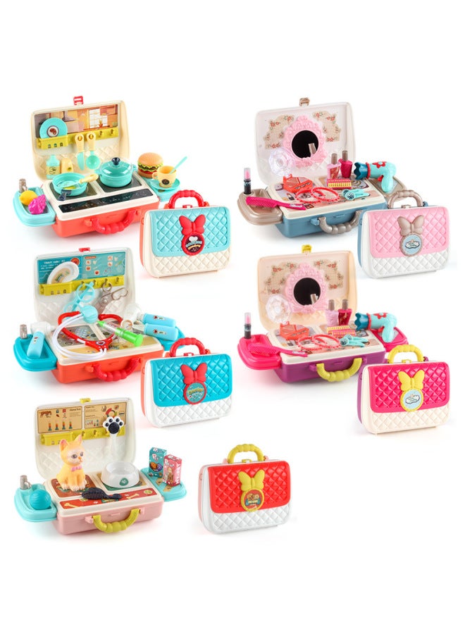 Direct Children Play House Simulation Kitchen Tableware Dresser Backpack Suit Toys-Color:16879 Kitchen 55.6G - Image 3