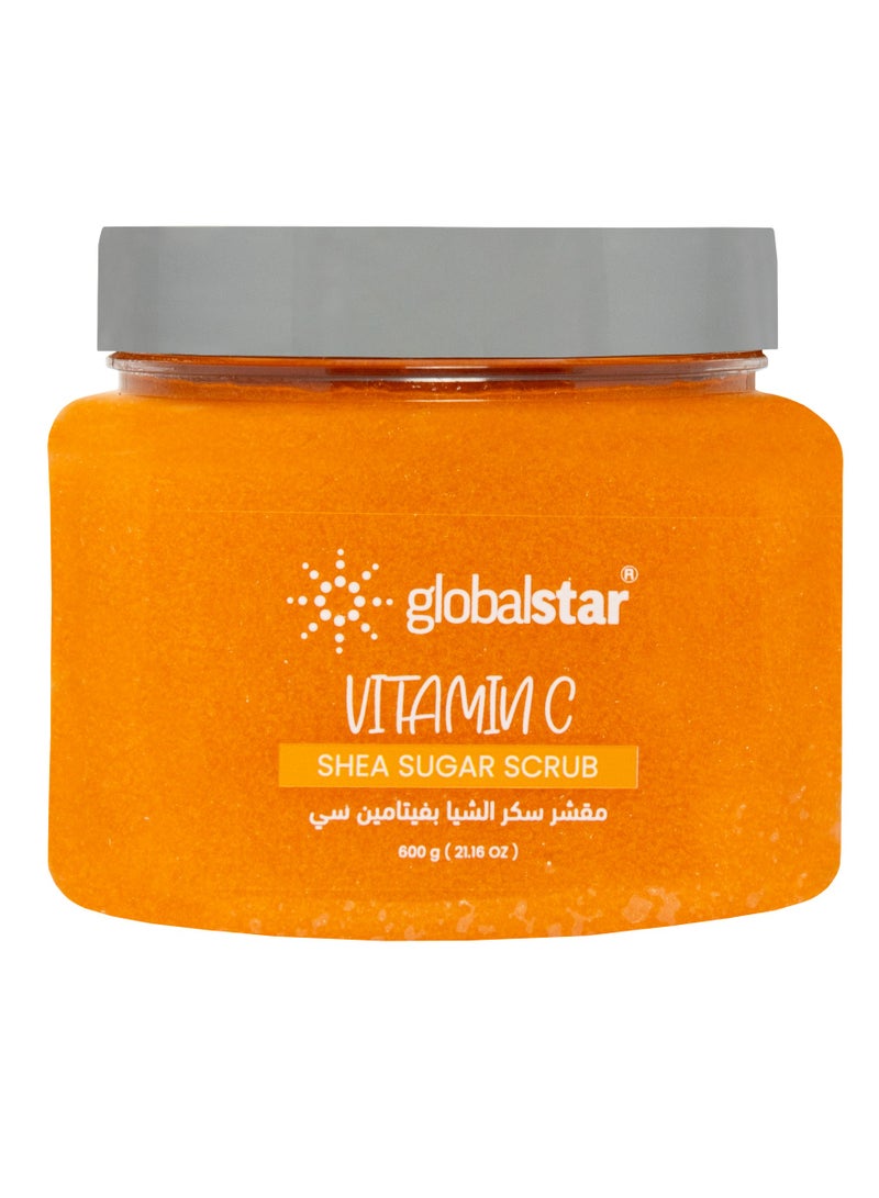 globalstar Global Star Shea & Vitamin C Sugar Scrub 600g – Deep Exfoliation & Intense Hydration for Radiant Skin - Image 1