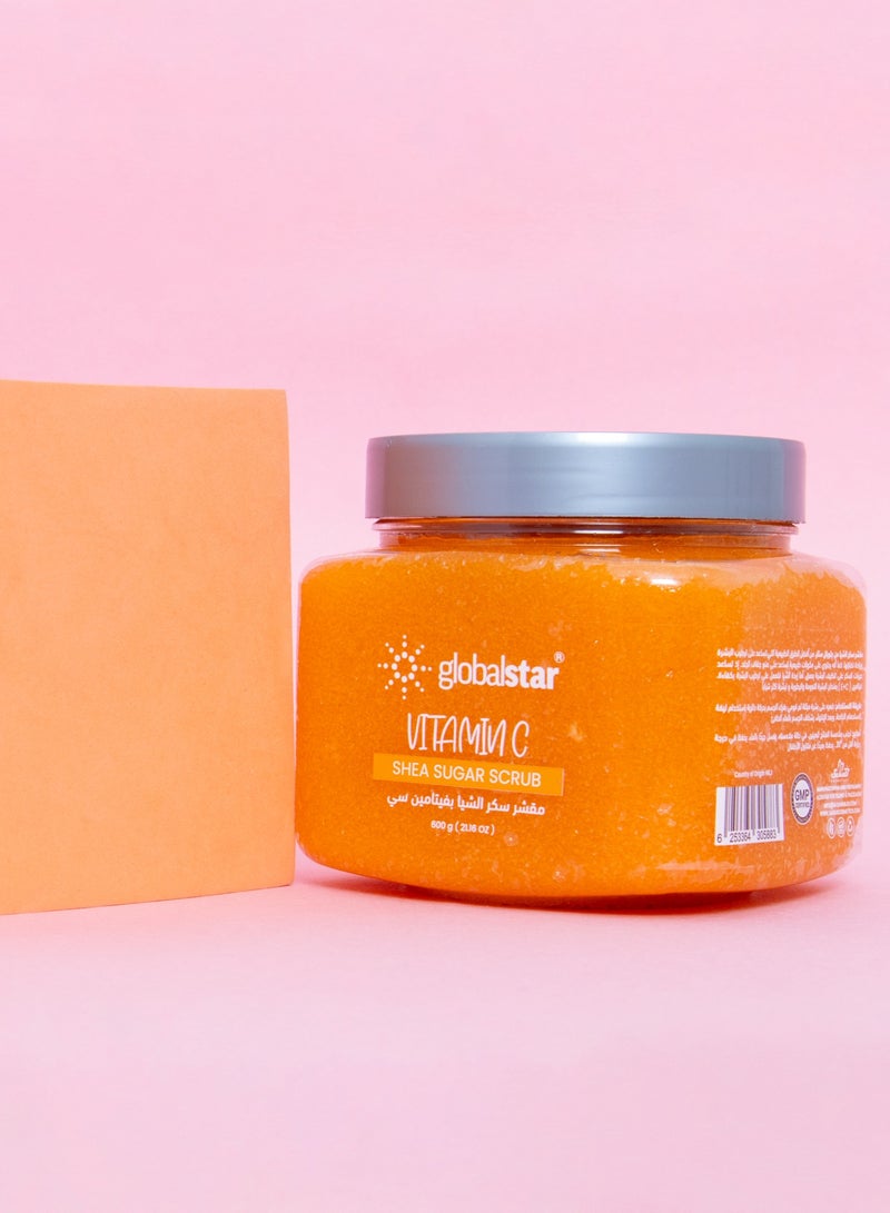 globalstar Global Star Shea & Vitamin C Sugar Scrub 600g – Deep Exfoliation & Intense Hydration for Radiant Skin - Image 2