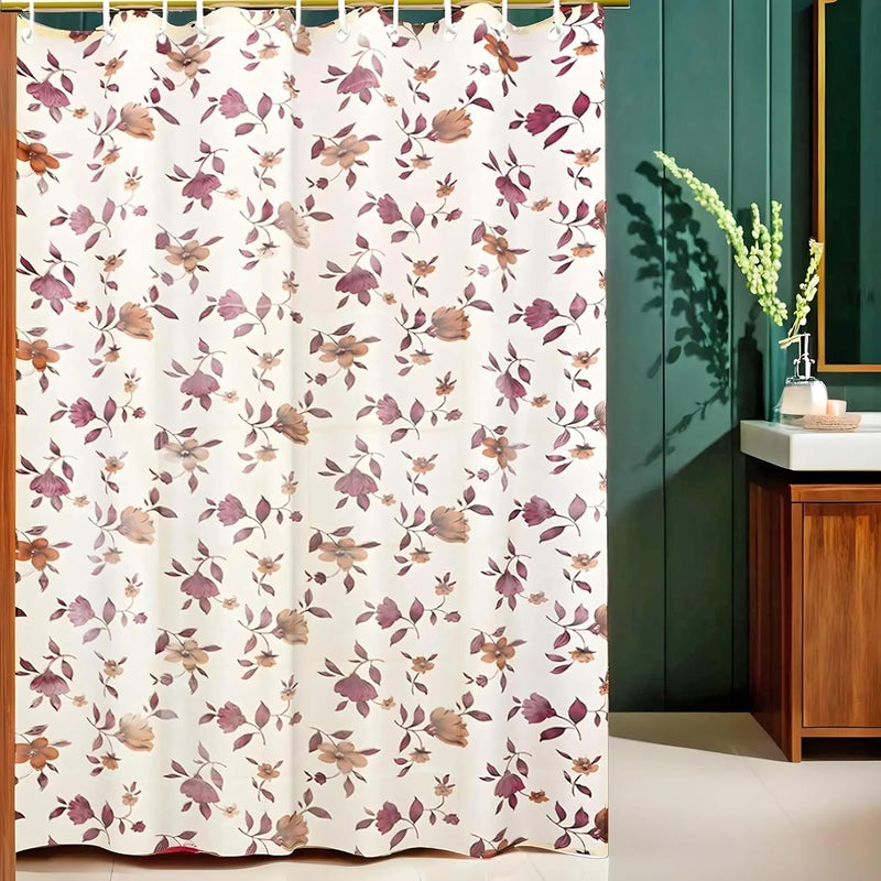 Kuber Industries Shower Curtains|Grommet Top Ac Curtain|Indoor Drapes For Bathroom, Bedroom|Curtain Liner With Eyelet Rings|7 Feet-Cream - Image 4