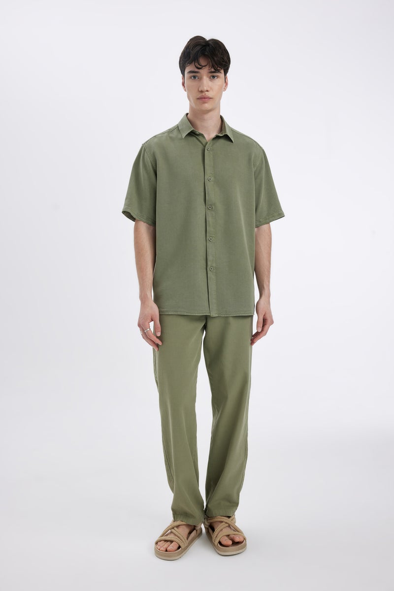 DeFacto Man Regular Fit Tencel Short Sleeve Shirt - Image 3