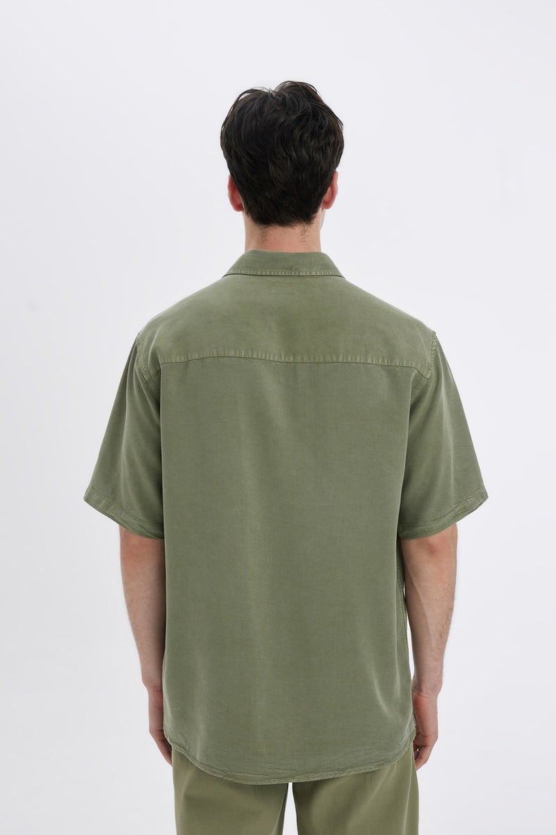 DeFacto Man Regular Fit Tencel Short Sleeve Shirt - Image 5
