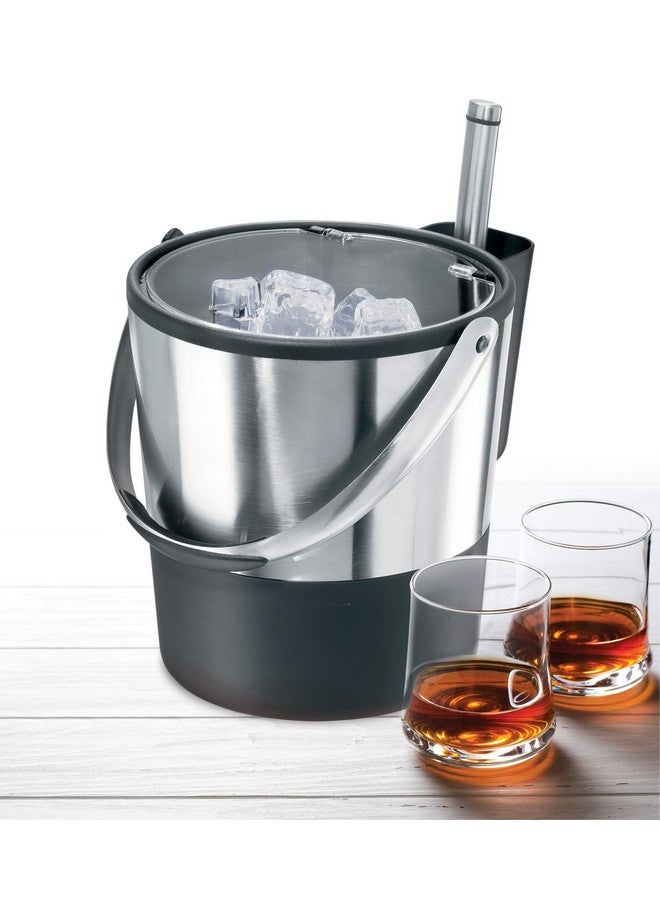 Oggi Oggi Insulated Ice Bucket, 4 Quart / 3.8 L, Stainless Steel, Black.  - Image 3