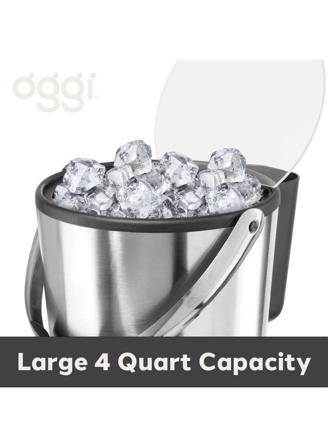 Oggi Oggi Insulated Ice Bucket, 4 Quart / 3.8 L, Stainless Steel, Black.  - Image 5
