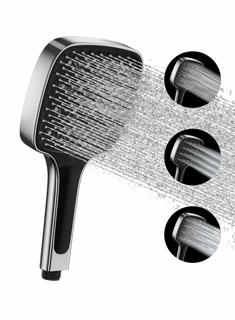 SYOSI Shower Head, Handheld High Pressure 3 Adjustable Mode Save Water Square Multi-function Shower Head for Bathroom Fits Your Shower Hose  - Image 1