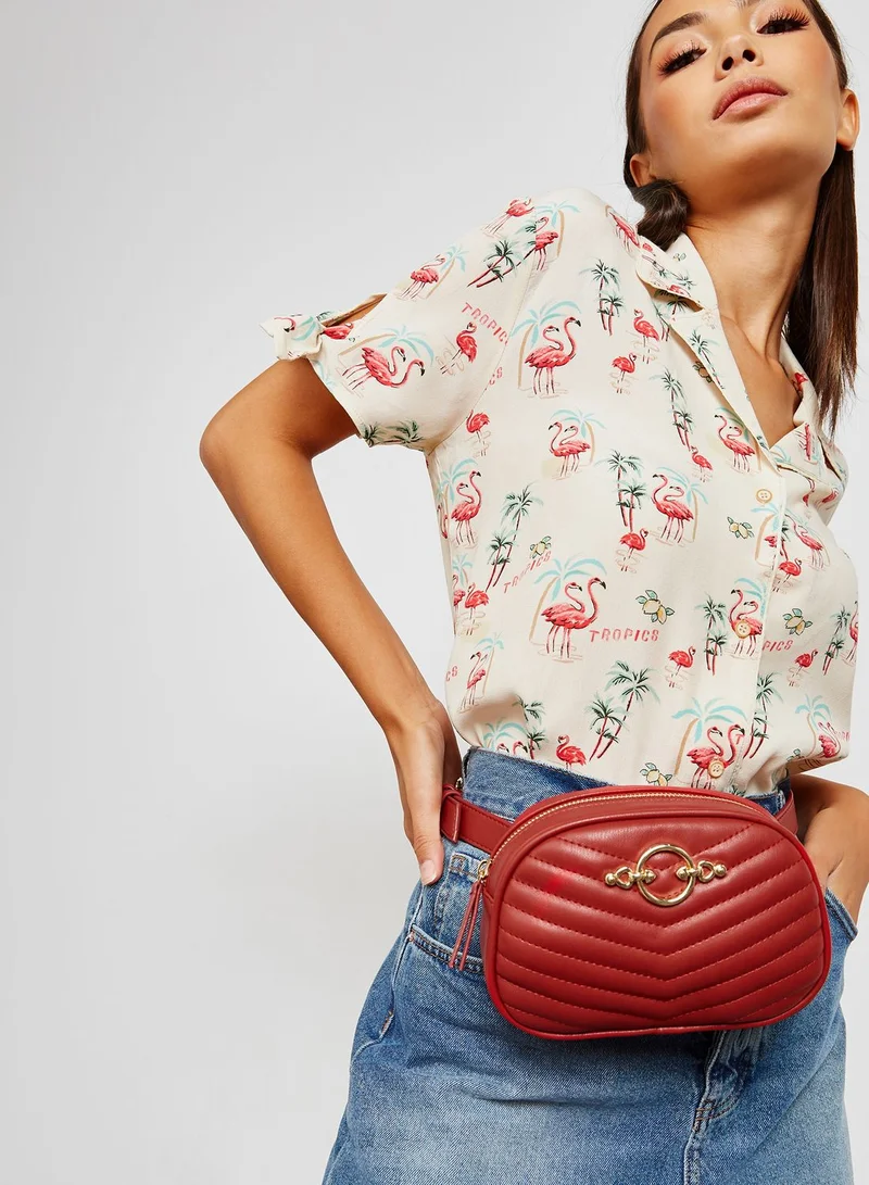 TOPSHOP Quilted Waist Bag