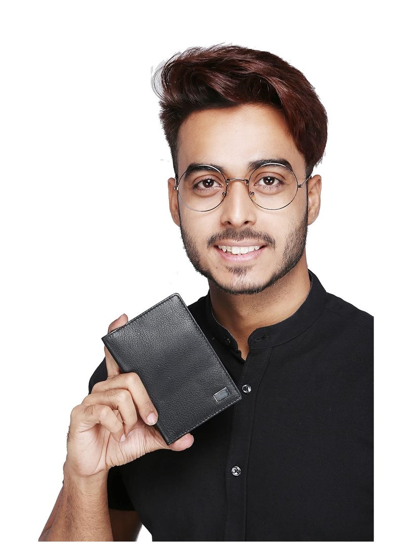 ALLKING AM leather Black Unisex Passport Holder (AM076) - Image 5