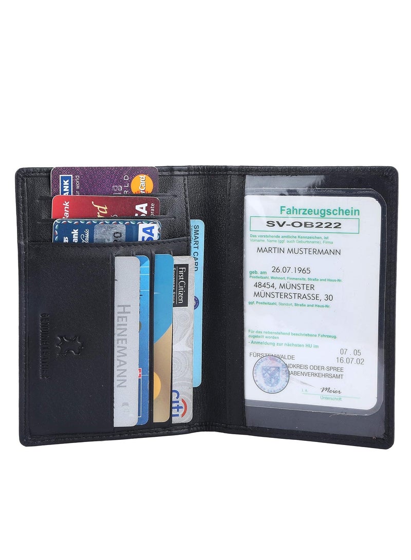 ALLKING AM leather Black Unisex Passport Holder (AM076) - Image 2