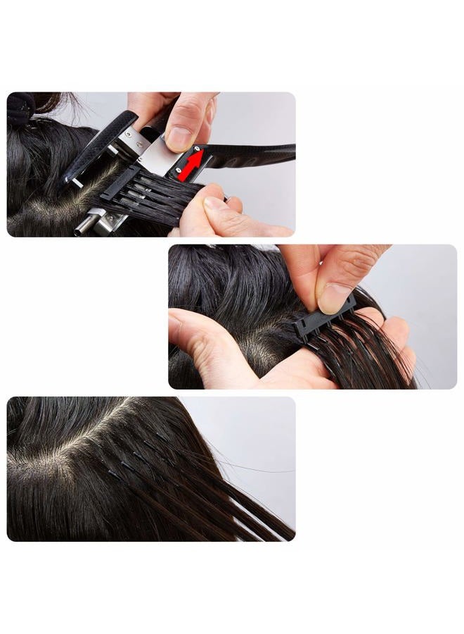 Sqailer C-shaped Buckle for 2nd Generation 6D Hair Extensions Machine, Human Hair No-Trace Hair Extensions Kit Tool (40pcs) connect  - Image 5