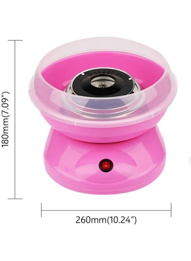 تايجر Portable Pink Cotton Candy Machine 500W Electric Candy Floss Maker with Stainless Steel Bowl, PP Housing, DIY Sweet Dessert Maker for Home, Birthday Parties and Family Fun - Image 1