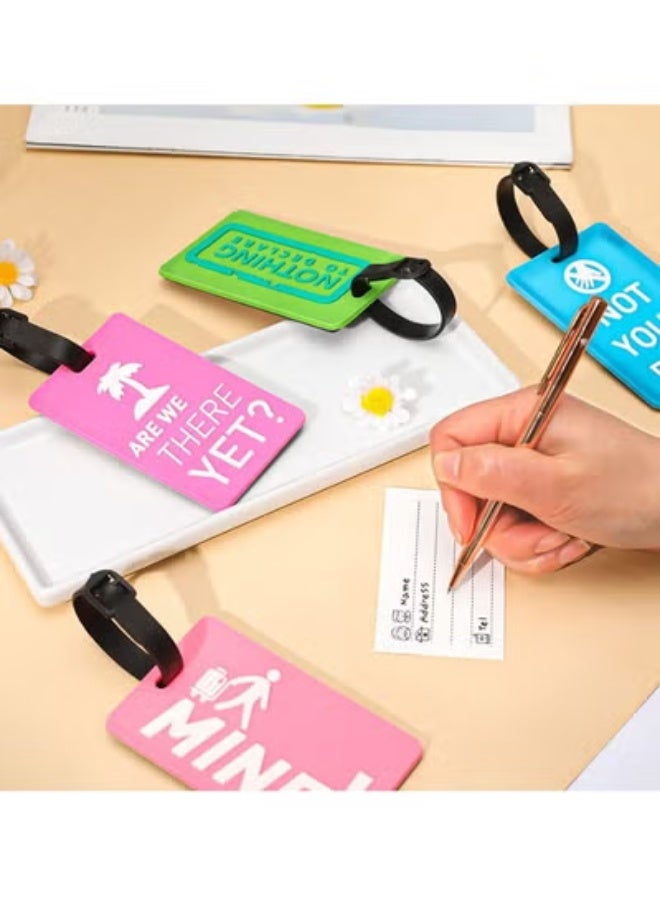 fantasize 4 Pack Luggage Tags ID Baggage Tags Suitcase Tags Travel ID Bag Tag with Name ID Card for Preventing Loss of Bags and Suitcases - Image 2