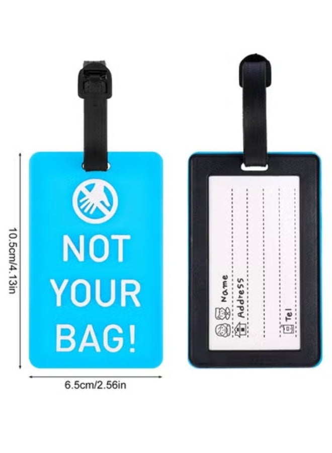 fantasize 4 Pack Luggage Tags ID Baggage Tags Suitcase Tags Travel ID Bag Tag with Name ID Card for Preventing Loss of Bags and Suitcases - Image 4