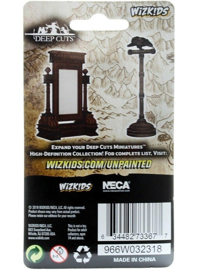 WizKids Deep Cuts Unpainted Miniatures Terrain: Wave 5: Mirror & Bird on Stand - Image 2