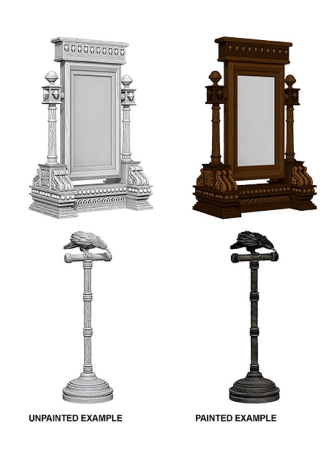 WizKids Deep Cuts Unpainted Miniatures Terrain: Wave 5: Mirror & Bird on Stand - Image 3