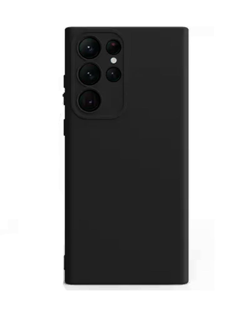 Wtech Soft Liquid Silicone Case Cover For Samsung Galaxy S24 Ultra 5G 2024 Black - Image 2