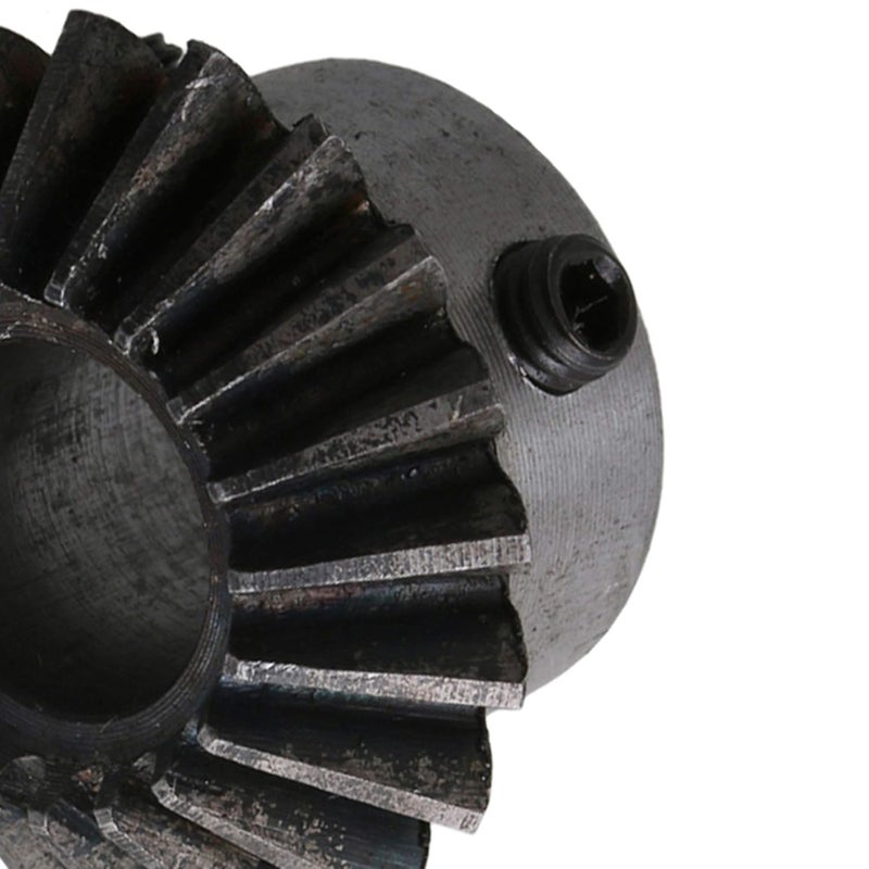 CNBTR 45 Steel 1.5 Modulus Silver 12mm Hole Diameter Tapered Bevel Gear Wheel 20 Teeth Pack of 2 - Image 4